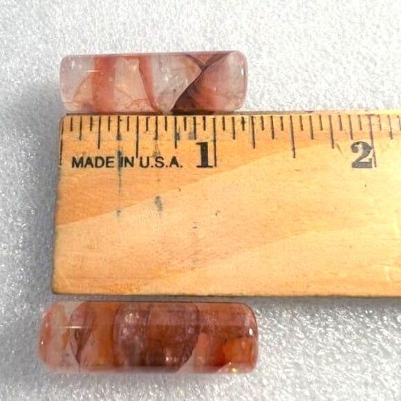 Beautiful Fire Quartz Mini Cylinders - Picture 3 of 6